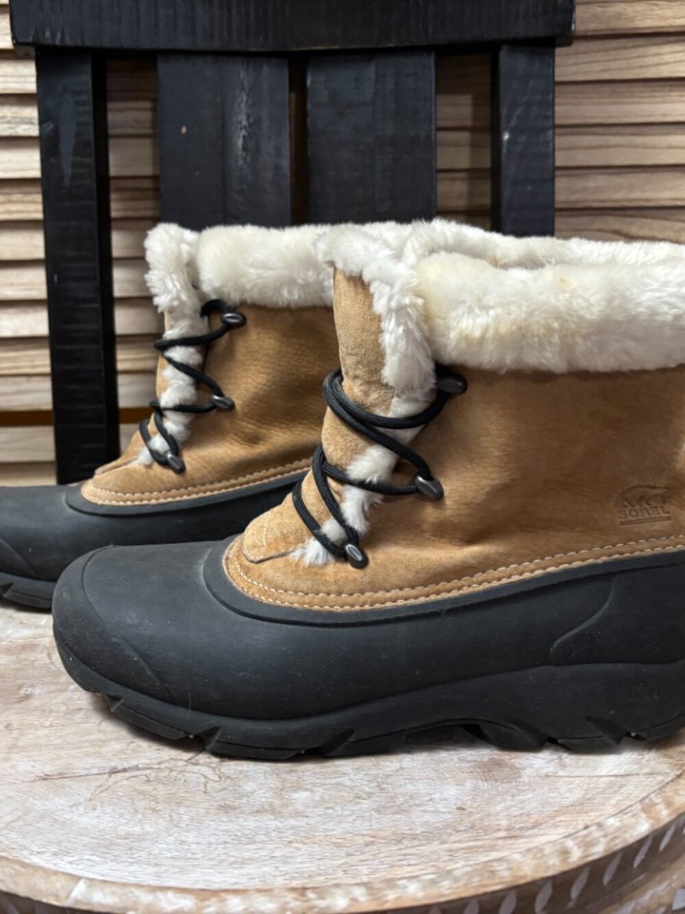 Sorel Snow Angel Lace Tan Waterproof Winter Boots 11